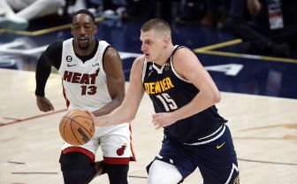 NBA-热火111-108险胜掘金1-1 巴特勒21+9 文森特23分 约基奇41+11