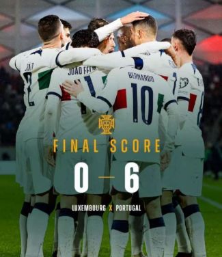 欧预赛-葡萄牙6-0狂胜卢森堡 C罗双响B席传射莱奥传射+失点