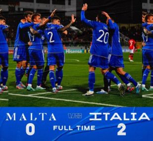 欧预赛-意大利2-0完胜马耳他 托纳利助攻双响雷特吉破门