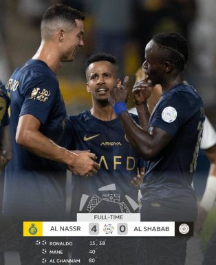 沙特联-利雅得胜利4-0青年人联赛两连胜 C罗2射1传&两轮5球2助